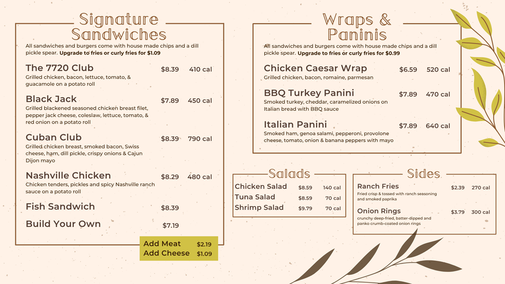 7720 deli menu