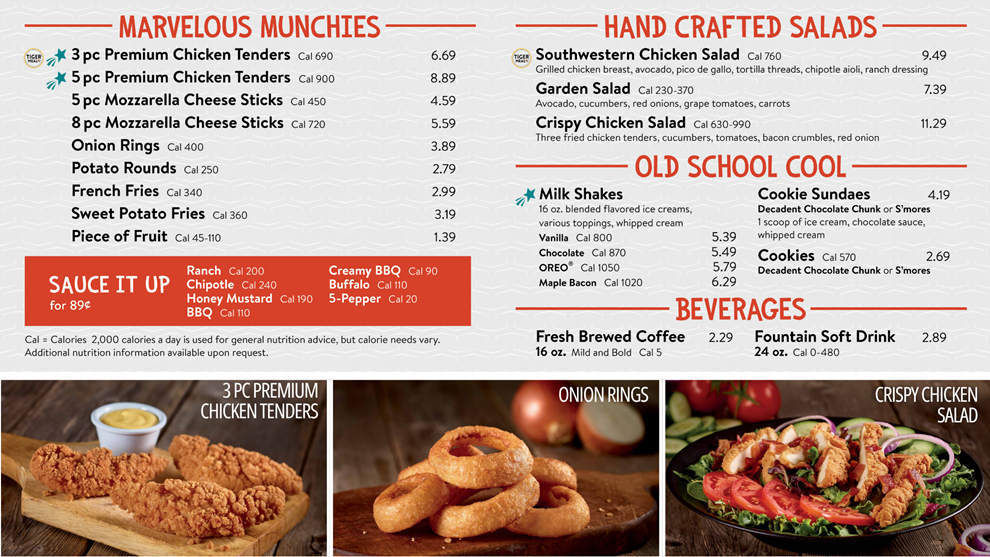 Denny's salad menu