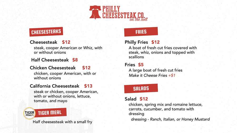 Philly Cheesesteak Co LRR menu