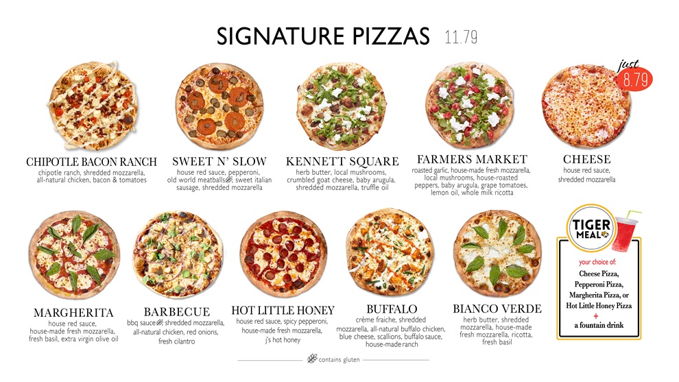 snap pizza pizza menu